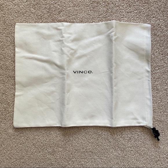 White canvas Vince dust bag / shoe bag - Picture 4 of 5